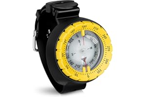 Scuba Compass, Professional Waterproof 5ATM Dive Wrist Compass with TPU Band for Outdoor Sports Diving, Sailing, Hiking, Surv