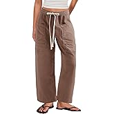 Yanekop Womens Barrel Sweatpants Wide Leg Baggy Pants High Elastic Lounge Pants Casual Drawstring Trousers with Pockets