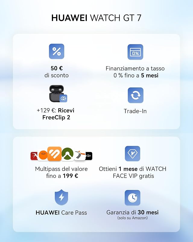 WATCH GT 7 46mm Smartwatch, Fino a 21 giorni, EasyCross Strap, Blu