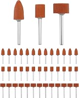 QWORK 42pcs Grinding Wheel Heads 1/8in Shank for Stone Glass Metal Wood view 7
