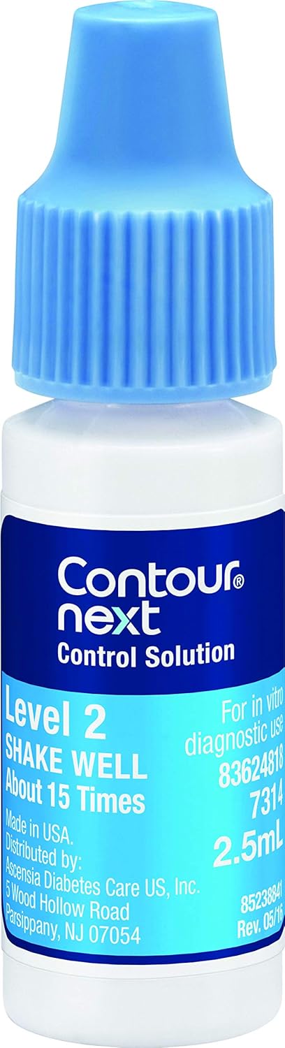 CONTOUR NEXT Control Solution for Glucose Test Meter, Level 2, 2.5mL Bottle: Industrial & Scientific
