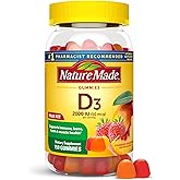 Nature Made Vitamin D3 2000 IU Per Serving Gummies, Bone, Teeth, Muscle and Immune Health Support, 75 Day Supply, 150 Vitamin D Gummies for Adults