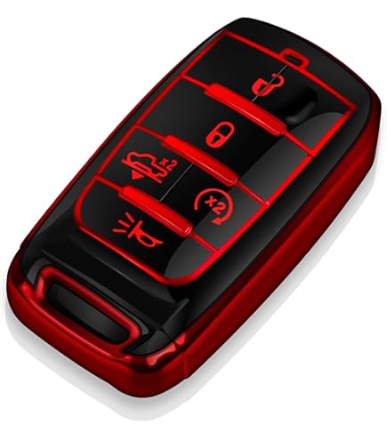2 étuis Silicone Pour Clé Télécommandée Ram 1500-5500 / Jeep Cherokee - Bleu Et Gris - Neufs Sous Blister