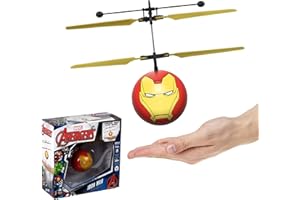 World Tech Toys Marvel Iron Man Flying Toy – Motion Sensing Flying Ball with USB Charging - Marvel Licensed - Indoor/Outdoor Drone for Kids Ages 6+