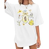 Oversized Magical Shirt Women Princess T-Shirt Magic Kingdom Shirts Family Vacation Castle Tee Tops