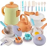 Dreamon Kids Play Kitchen Accessories, Pretend Play Cooking Toys Set, Cookware Pots and Pans Utensils Playset for Toddlers, Kids Kitchen Cooking Play Set Gifts for Boys Girls 3 4 5 6 Years Old