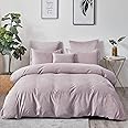 David's Home Velvet Duvet Cover Set King, Soft and Luxurious Flannel Comforter Cover 3PCS with Corner Ties, Button Closure, 104” x 90”, PinkMocha