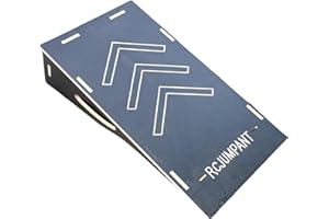 RCJUMPANT Skateboard & Bike Ramp,RC Car & Dirt Bike Jump Ramp– Heavy-Duty BMX, Scooter – 3 Sizes, Portable, Non-Slip– Easy Assembly, No Tools Needed (Black, 42.9 "L x 23.3" W x 11.7 "H)