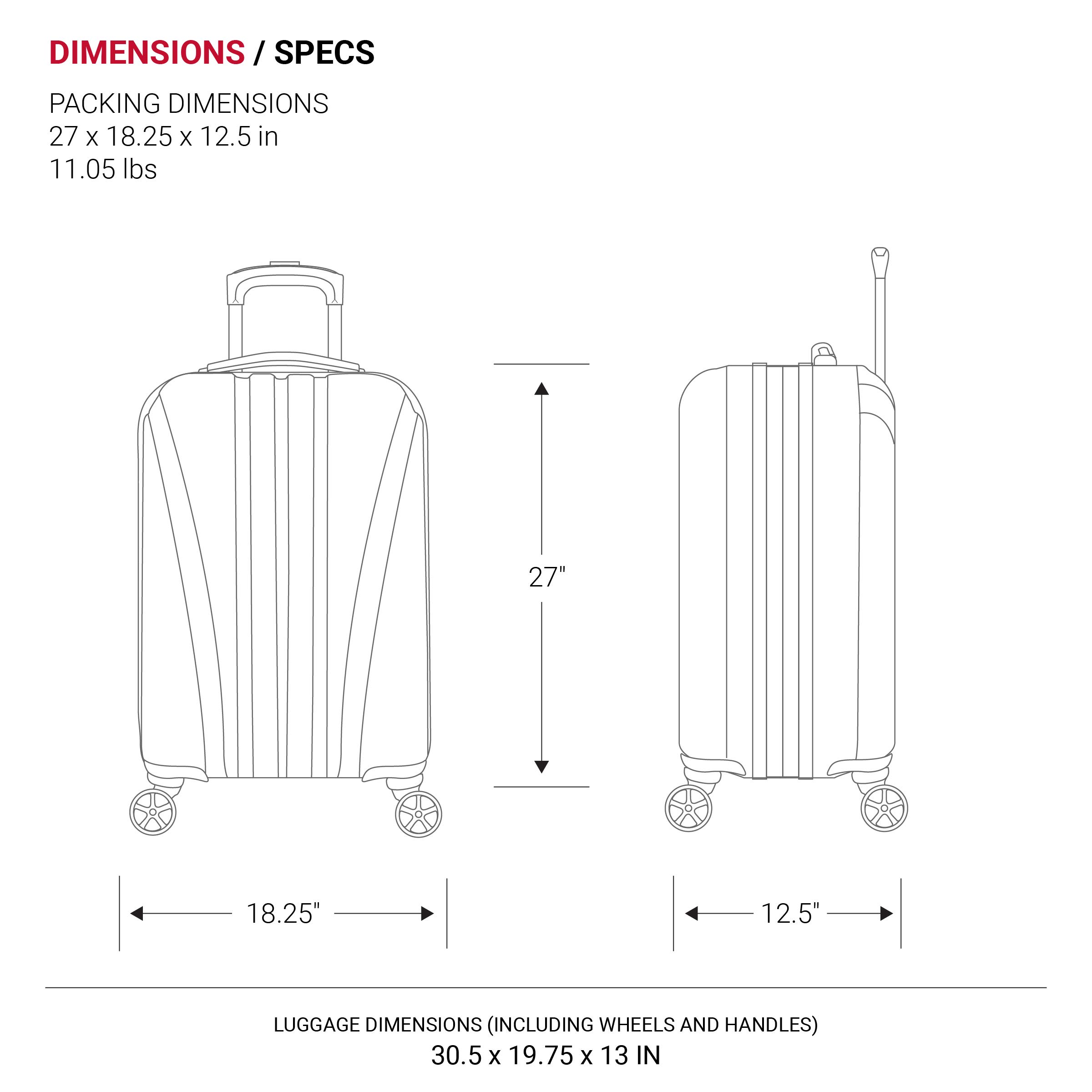 SwissGear 7585 Hardside Expandable Luggage with Spinner Wheels, Black, Checked-Medium 23-Inch