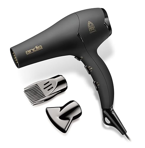 Andis 80480 1875-Watt Tourmaline Ceramic Ionic Salon Hair Dryer with  Diffuser, Fast Dry Low Noise Blow Dryer, Travel Hairdryer for Normal  Curly