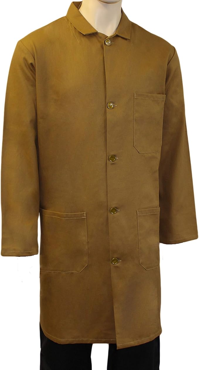 WSC Workwear Warehouse Unisex Coat (Khaki) Fastened With 5 Buttons