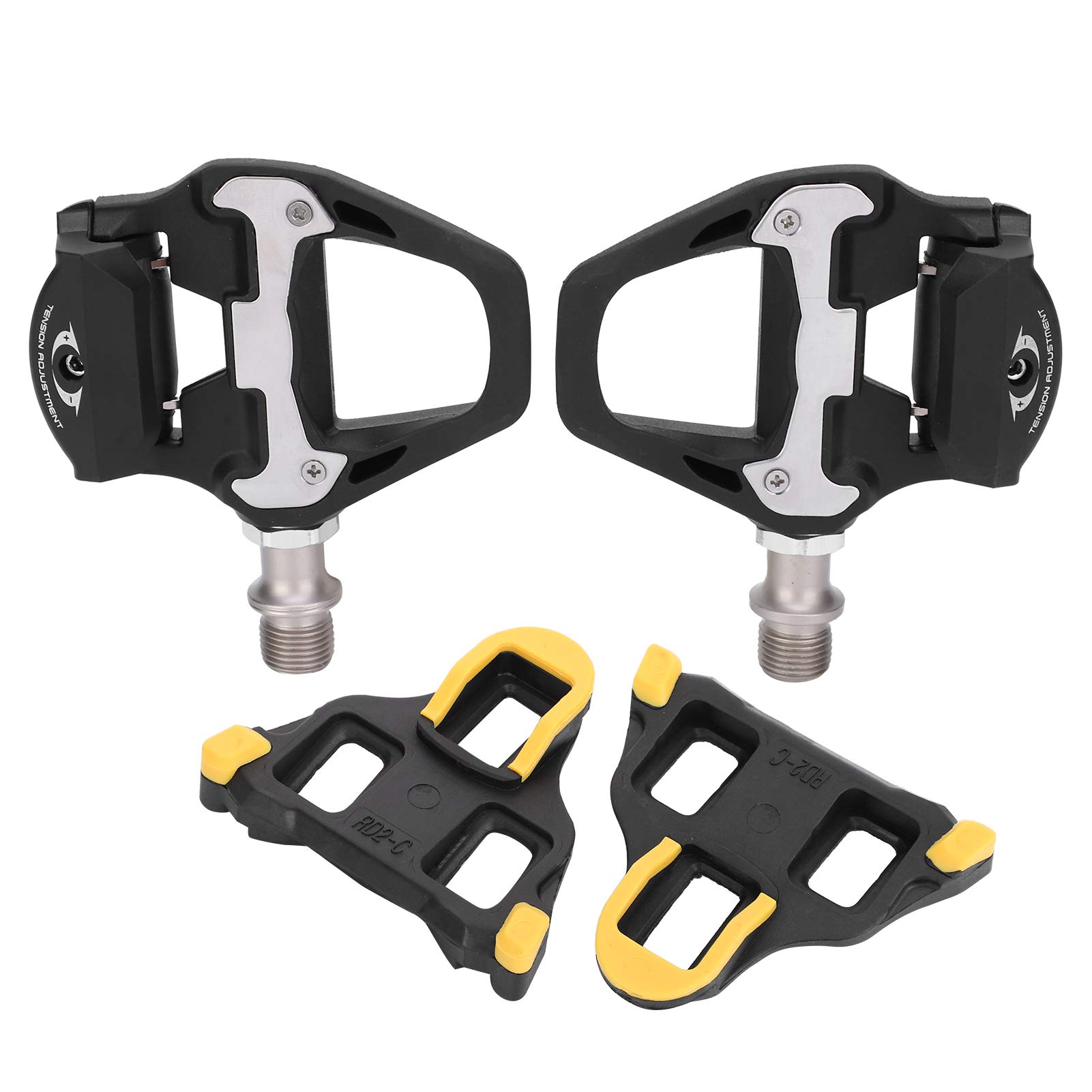 Watris Veiyi Bicycle Pedals, R21 9 x 10 cm Click Pedals, Road Bike Pedals, Bicycle Self-Locking Pedals, Compatible with SPD SL Click Pedals, Bike Accessories