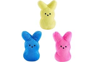 PERUKOYO Easter Plush Easter Bunny Plush Toys Cute Animal Bunny Stuffed Doll Toy Desktop Sofa Decor Comfort Doll Pillow Toys for Kids Easter Decoration (multi-3color)