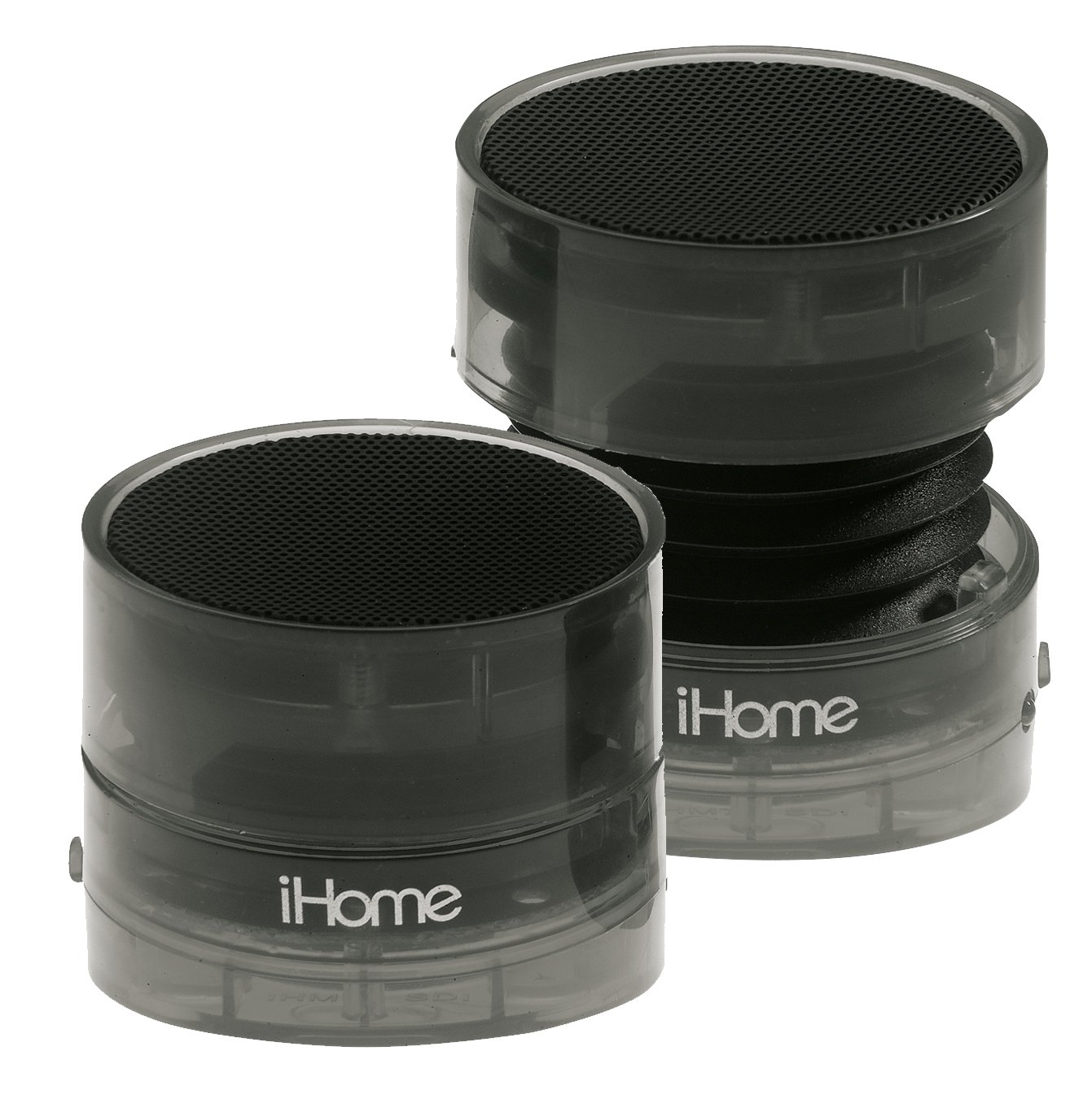 Amazon.com: iHome iHM78 Rechargeable Mini Speakers (Translucent Gunmetal  Gray): Home Audio & Theater