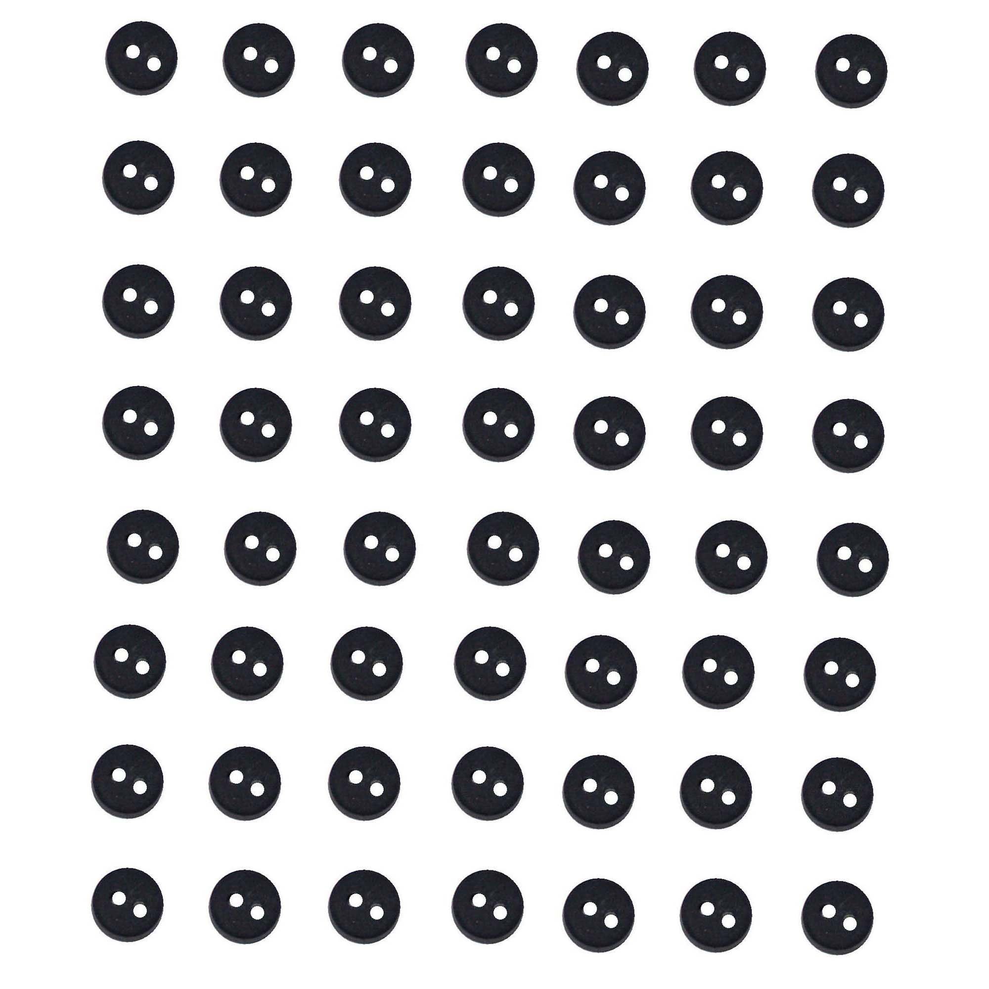Jesse James Dress It Up Embellishments-Tiny Round Buttons - Black