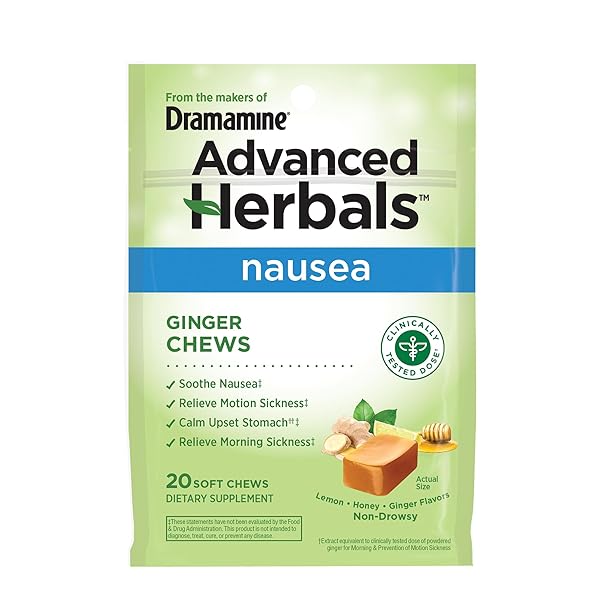 FROM THE MAKERS OF DRAMAMINE, ADVANCED HERBALS GINGER...