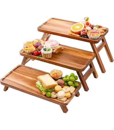 FINESSY 3 Tier Serving Tray for Party Dessert and Appetizer Stand... FINESSY 3 Tier Serving Tray for Party Dessert and Appetizer Stand...