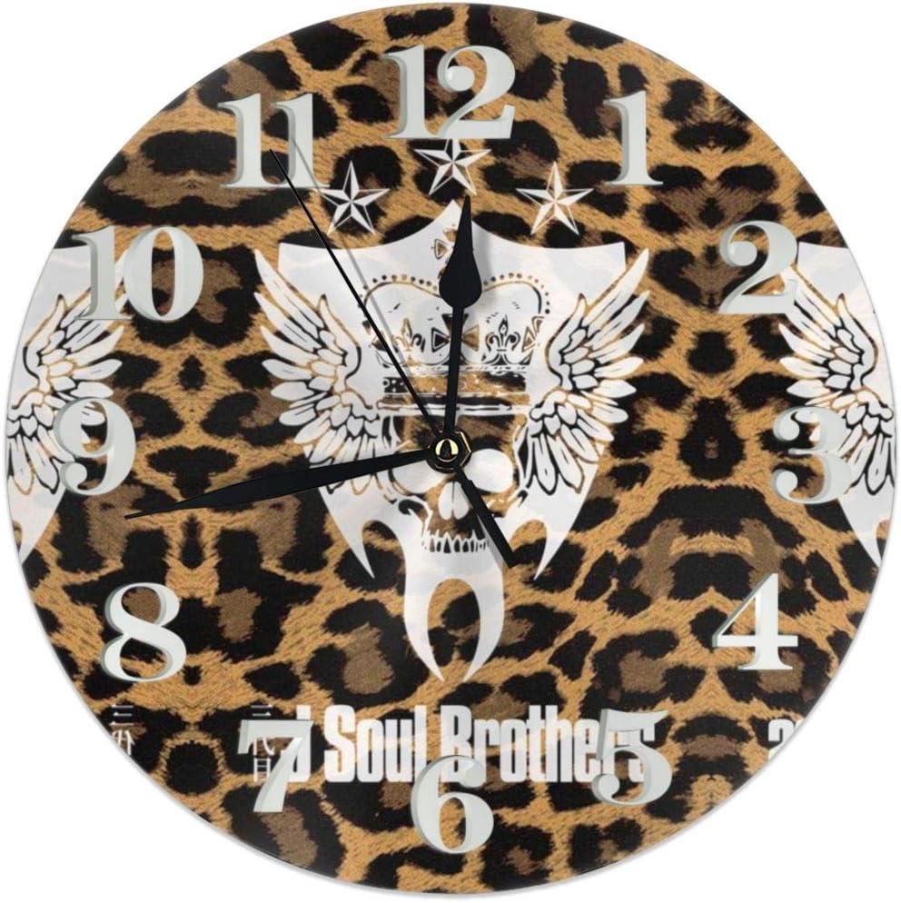 Amazon Jsb3 三代目j Soul Brothers Camo ヒョウ 掛け時計 円型 壁掛け 置き時計 お洒落 オシャレ 数字 Round Wall Clock 静音 電池式 部屋装飾 置き時計 掛け時計 オンライン通販
