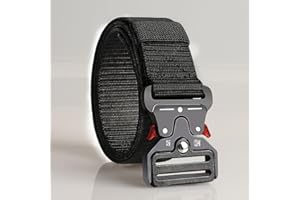Tactical Belts for Men Military Style Work Hiking Riggers Web Gun Belt with Heavy Duty Quick Release Metal Buckle120cm
