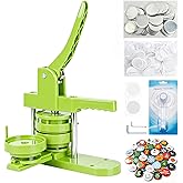 Happizza Button Maker Machine, 75mm(3 inch) DIY Pin Button Maker Press Machine Kit, Badge Button Press Machine Pin Maker Machine with Free 100pcs Button Parts&amp;Pictures&amp;Circle Cutter