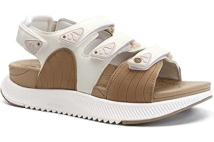 ONCAI Women's Hiking Sandals with Arch Support Walking Sports Sandals Woman Outdoor Orthotic Footbed for Plantar Fasciitis Water Summer Sandalias Mujer with Adjustable Strap