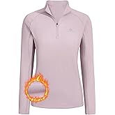 Pioneer Camp Women's Quarter Zip Pullover Long Sleeve Thermal Fleece Lining Lightweight Athletic Tops for Running Golf