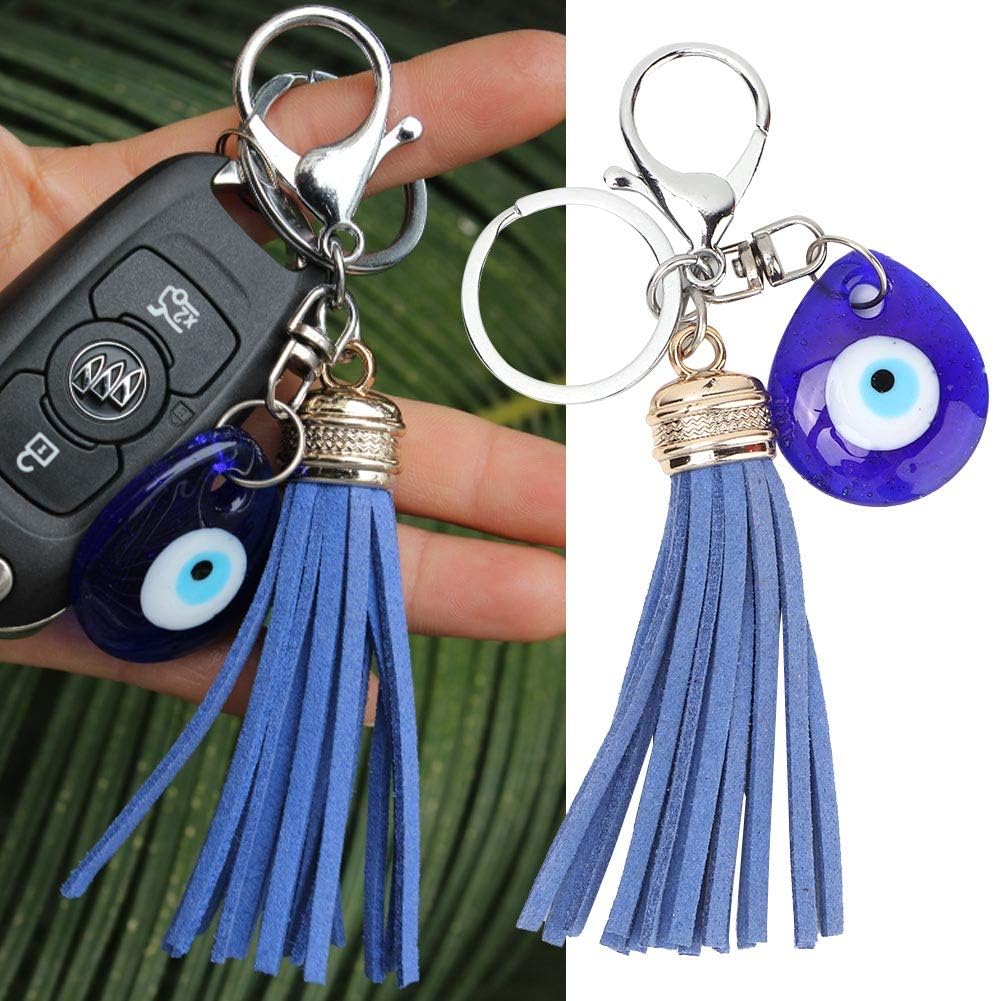 Wandisy Evil Eye Key, Exquisite Lucky Charms Glass Amulet Charm Pendant Turkish Amulet Pendant for Blessing Gift and Home Decor - Image 4