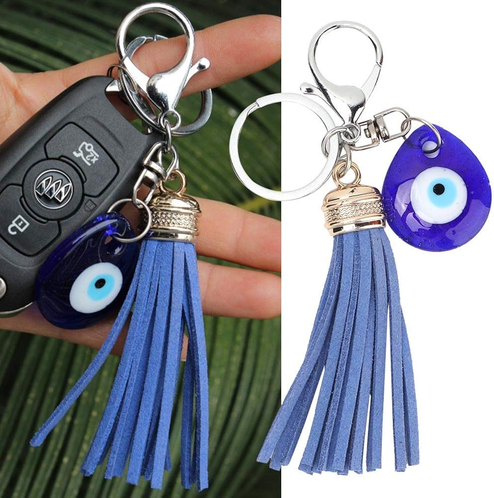 Hztyyier Turkish Blue Evil Eye Keychain Lucky Key Ring Home Decor Amulets Unique Keychains Pendant Blessing Gift Crafts - Image 4