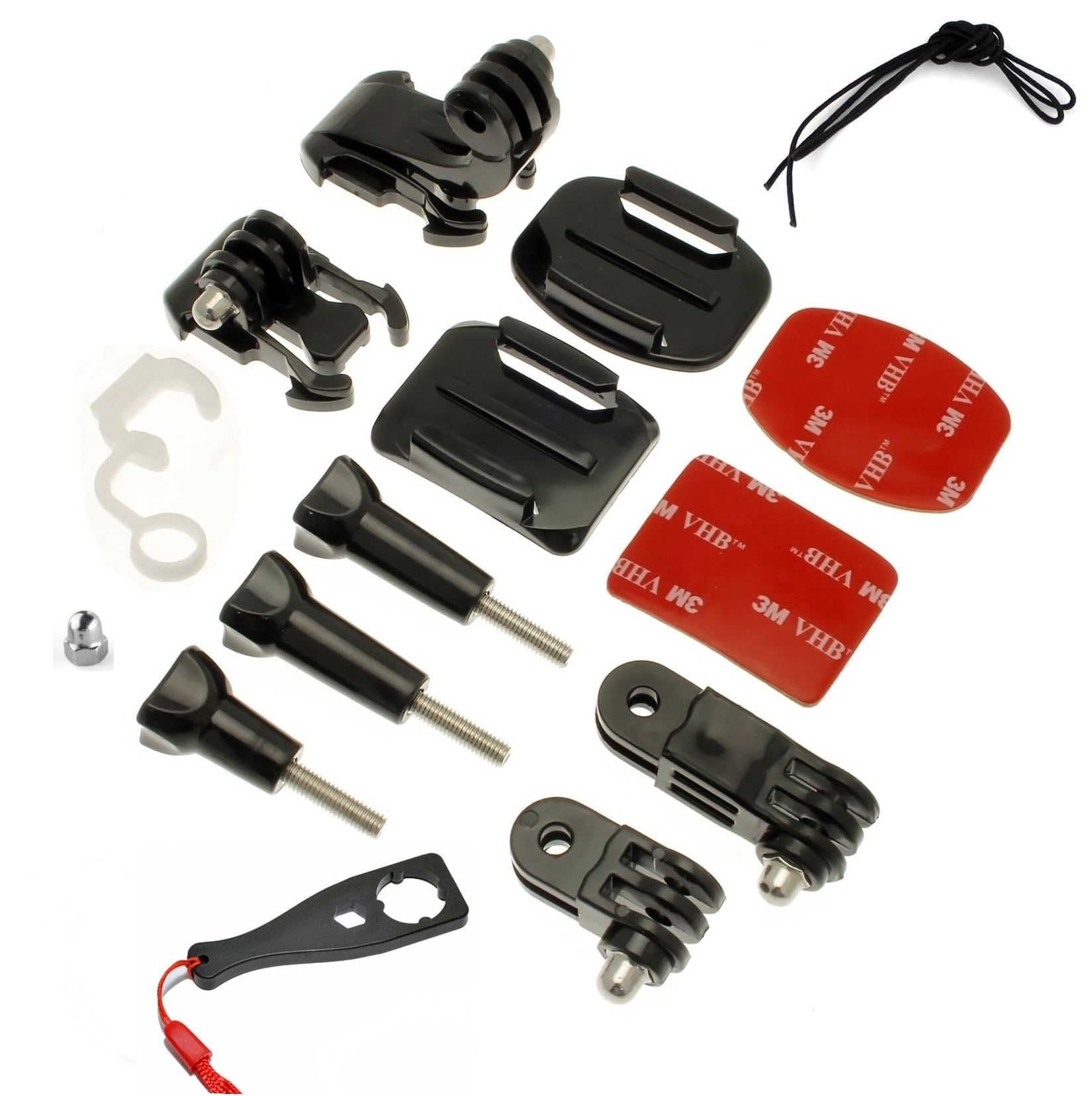 micros2u Action Camera 14 Piece Grab Bag Accessories Mount Kit. Compatible with Gopro Hero 13,12, 11, 10, 9, 8, 7, 6, 5, 4, 3, Mini, Max, Osmo, Apeman + Other Action Cameras