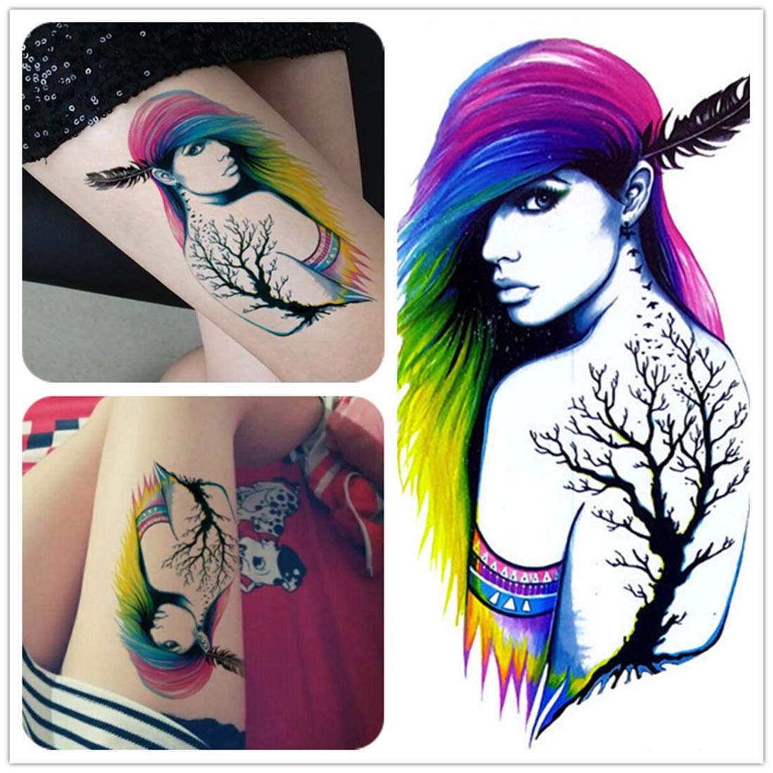 S A V I Temporary Tattoo For Girls Men Women 3d Beautiful Long