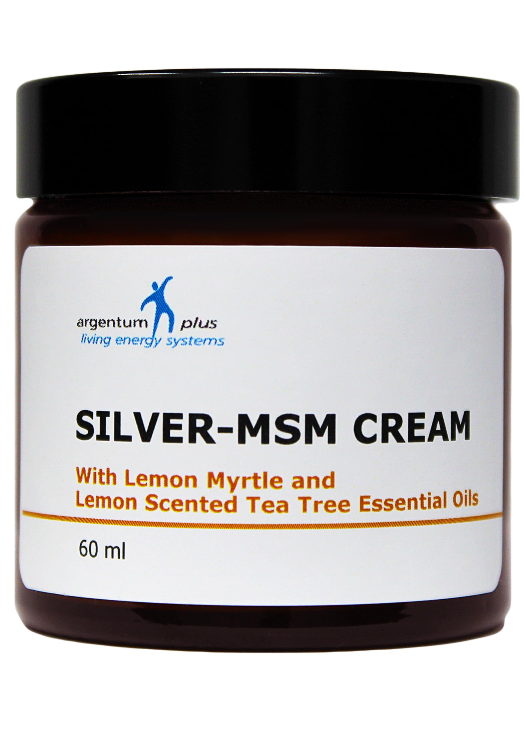 Silver-MSM Cream with Lemon Myrtle and Lemon Scented Tea Tree Essential Oils - 60 ml