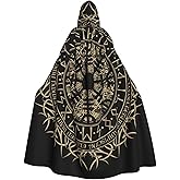 MZERSE Women Men Adults Full Length Hooded Cloak Cape with Hooded for Halloween Cosplay Costumes
