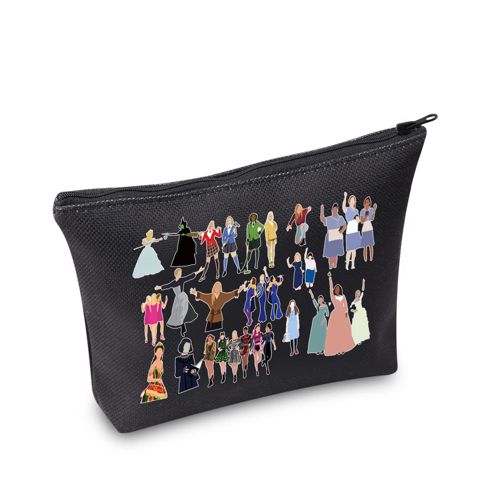 WZMPA Broadway Character Musical Makeup Bag Musical Theatre Fan Gift You are Braver Stronger Smarter Than You Think Musical Makeup Bag Zipper, Broadway Bl Characters, Fitment: — image 1