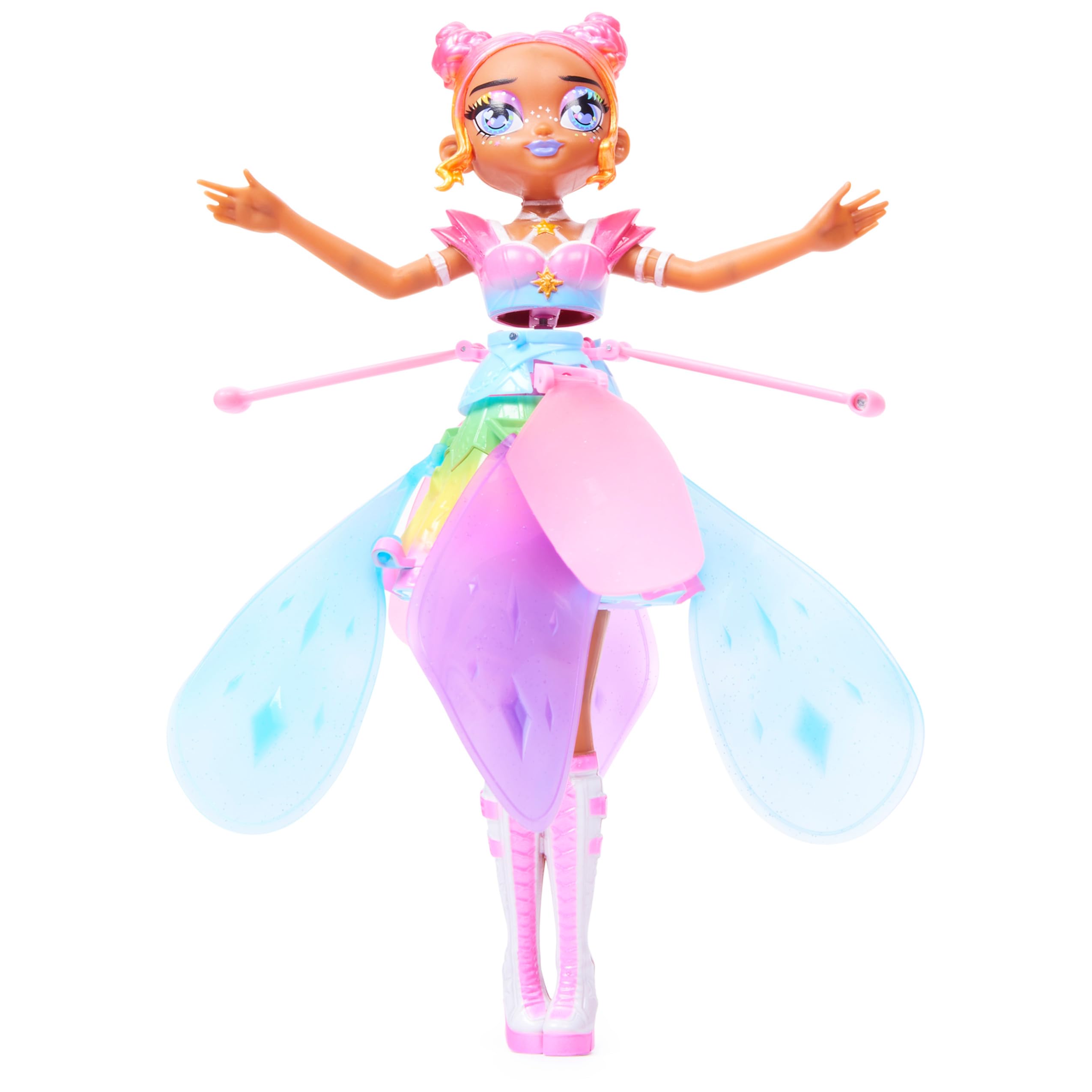 Hatchimals Pixies, Crystal Flyers Rainbow Glitter Idol Magical Flying Toy Doll with Lights, Girls Gifts, Kids Toys for Girls Ages 6 and up