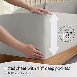 LuxClub 6 PC California King Sheet Set, Breathable