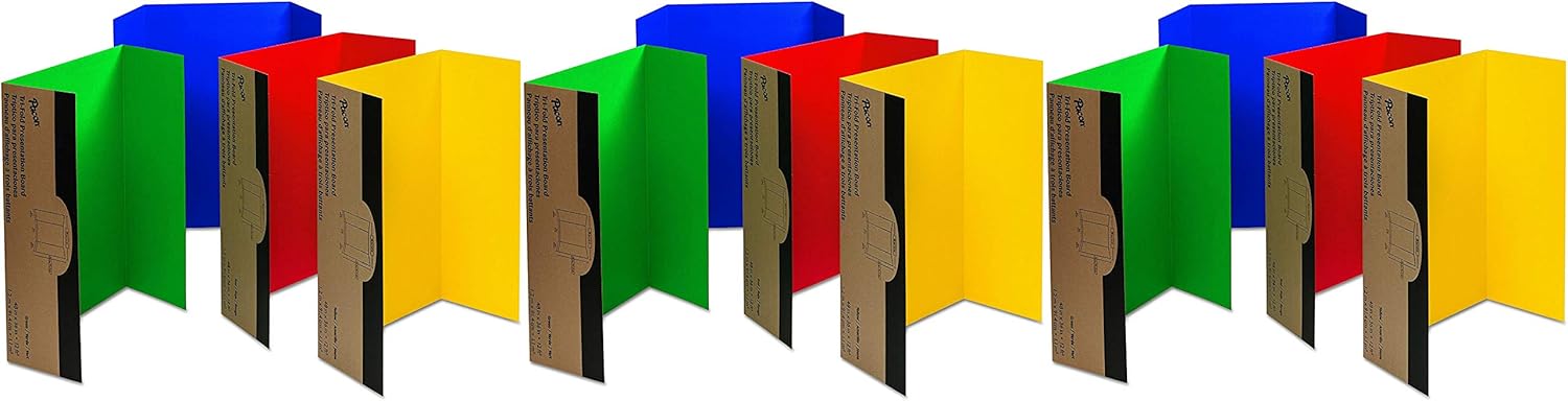 Pacon 37654 Spotlight Corrugated Presentation Display Boards, 48 x 36, Assorted (Case of 4) : Presentation And Display Boards : Office Products