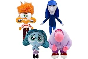 Xuspuqon Inside Out 2 Plush,Inside Out 2 Toy,Anxiety Plush,Inside Out 2 Plushies,Pillow Plush, Soft Doll Best Gift Choice for Birthday for Movie Fans
