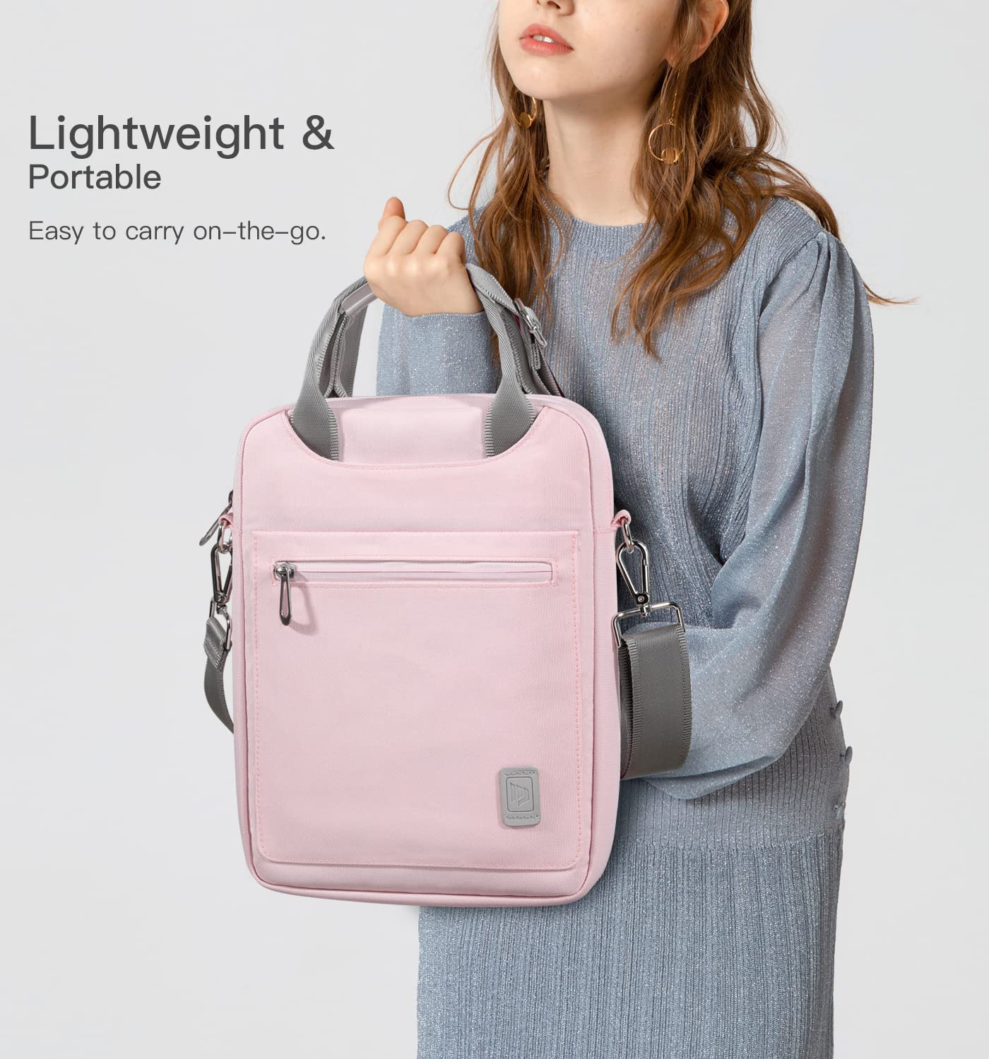 9-11 Inch Tablet Sleeve Carrying Bag for iPad Pro 11 2022-2018, iPad Air 5th/4th 10.9, iPad 10.2 9th/8th/7th, iPad 10th Gen 10.9, Galaxy Tab A8/S8/S6 Lite, with Shoulder Strap & Pockets, Pink