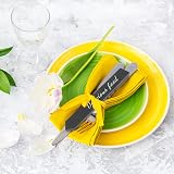 KINGLAKE 10Pcs Slate Plant Labels and Talcum Pen 15x2cm Garden Markers view 6