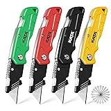 KATA Folding Box Cutter Knives: 4-Pack Heavy Duty