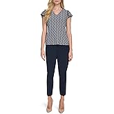 Tommy Hilfiger Womens V-Neck Flutter Sleeve Knit Top