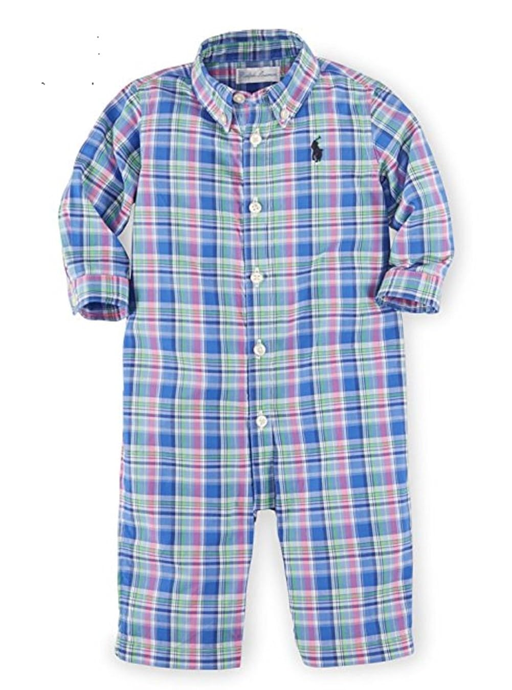 Which Is The Best Ralph Lauren Romper 3M Plaid Blue
