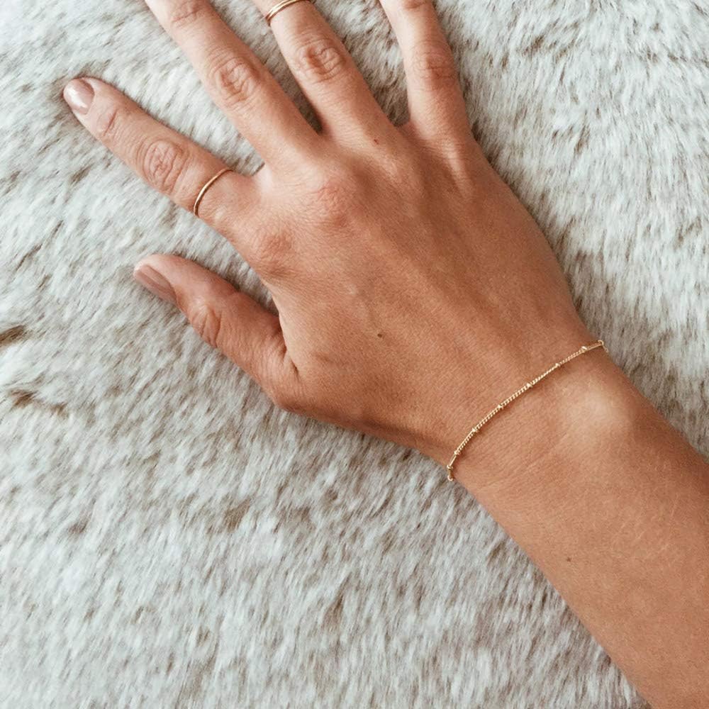 Dainty Gold Initial Bracelets for Women, 14K Gold Plated Gold Bracelets Initial Bracelets for Women Teen Girls Jewelry Chain Bracelets for Girls Kids Toddler Little Girls Jewelry Gifts Letter K: Jewelry