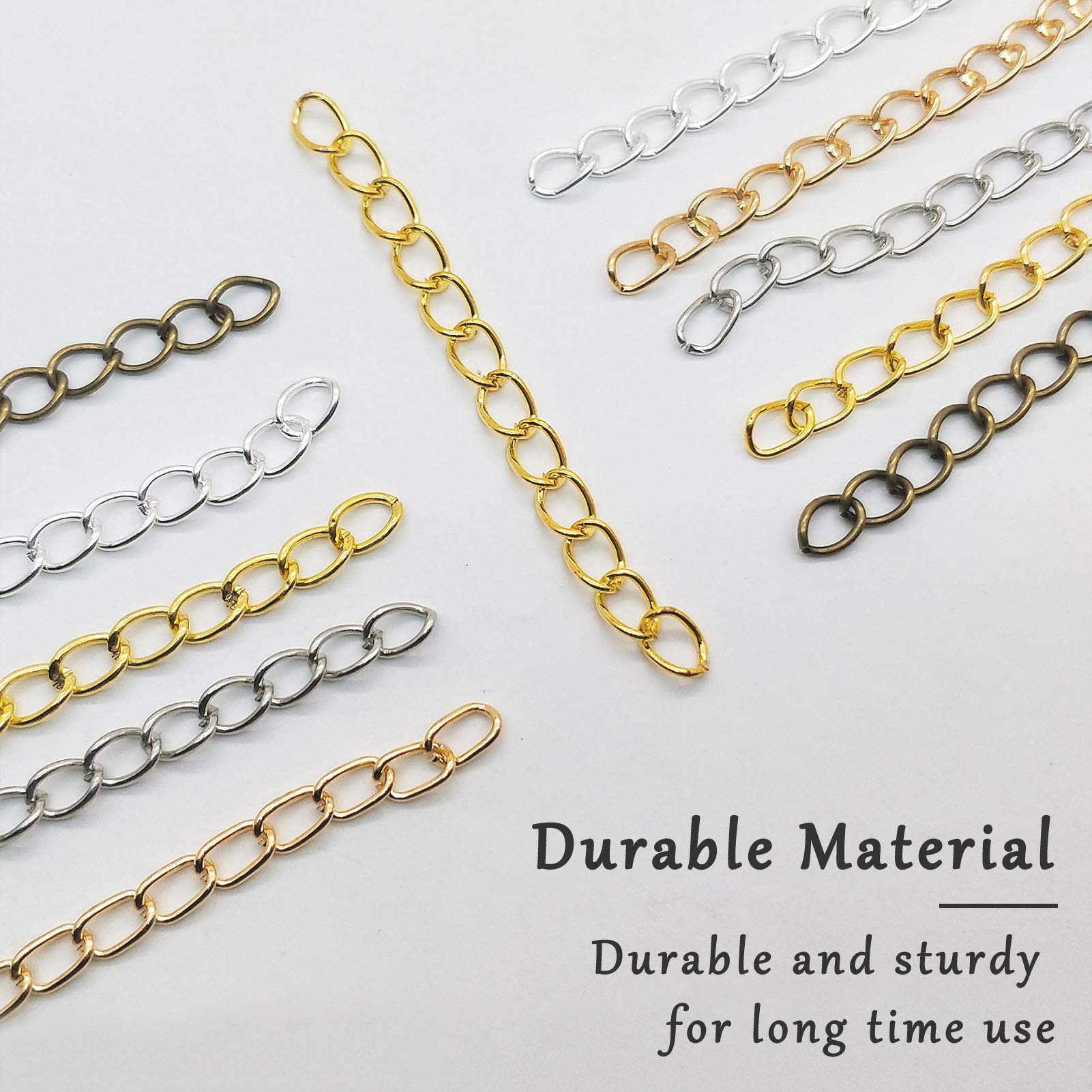 250Pcs Chain Extender for Jewelry Making,Bracelet Chains...