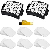 UV900 Replacement Filters for Shark Performance Lift Away UV850 UV900 DuoClean Upright Vacuum, 2 Filters and 6 Foam & Felt Filters, Compare to Part XHF320 and XFFK602UKT