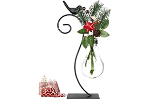 Geckowi Desktop Planter Hydroponics Vase,Planter Bulb Vase with Holder,Modern Plant Propagation Station Desktop Planter Bulb Vase for Home Garden Office Decoration (Style 2)