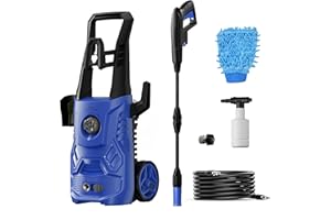 Pressure Washer, 4000PSI 2.6 GPM Max Power Washer with Foam Cannon 23FT Hose PATOOLIO Electric High Pressure Washer for Fence