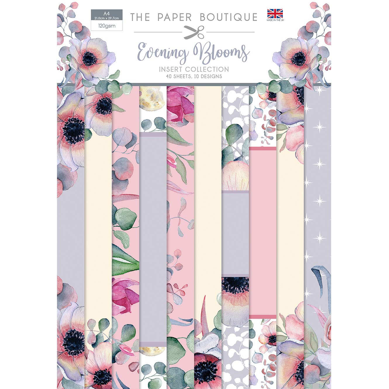 The Paper Boutique Evening Blooms-Insert Collection, Lavender, A4