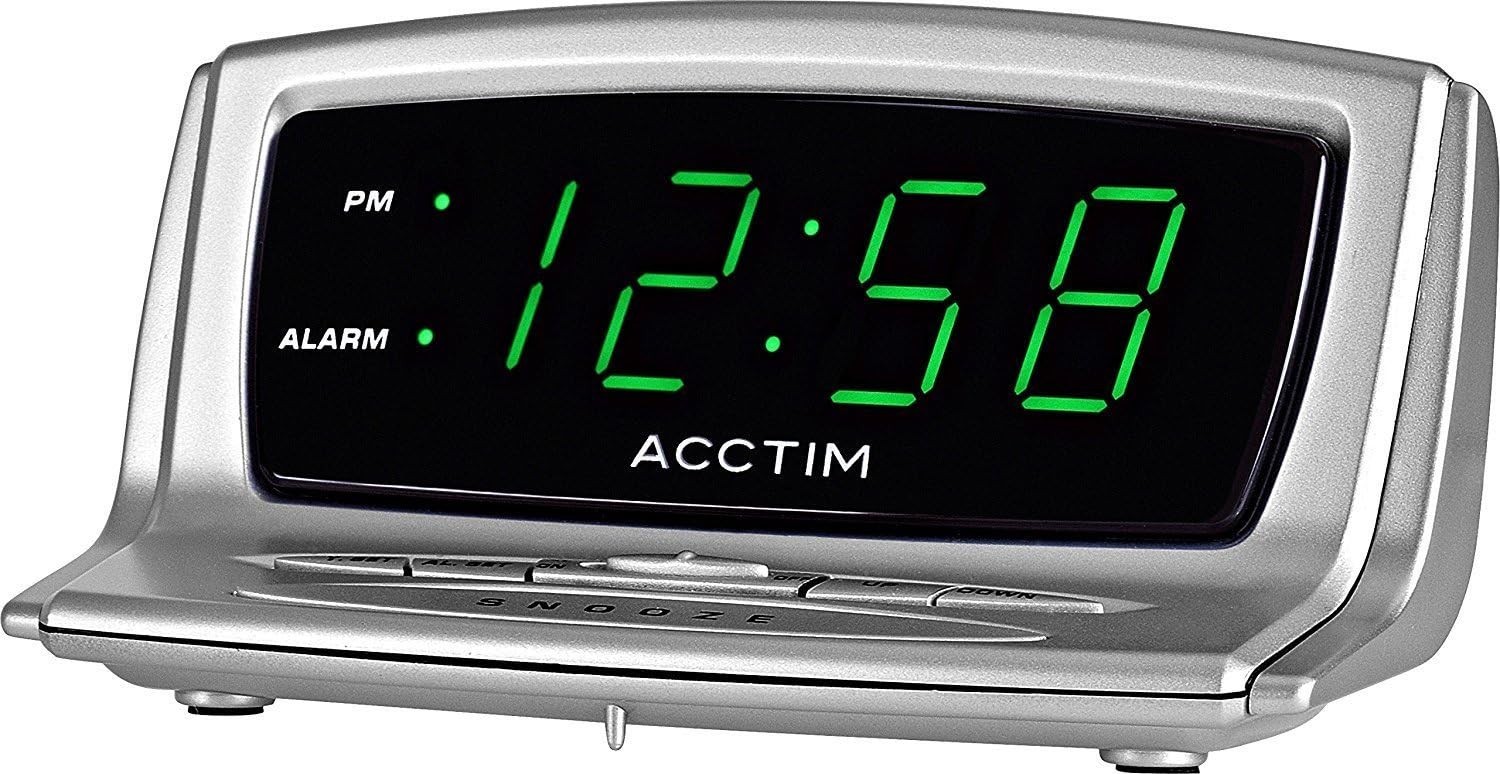 Acctim 15327 Eos LED Smart Connector® Silver Alarm Clock Amazon.co.uk
