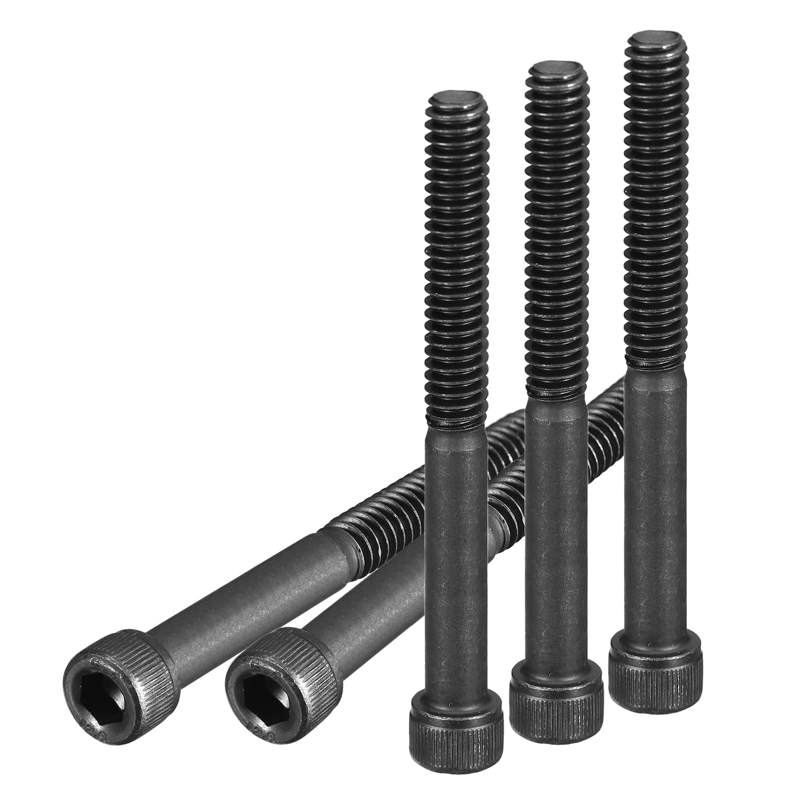 DTGN 1/4-20x2-1/2" Socket Head Cap Screws Bolts, 12Pcs 12.9 Grade Alloy Steel, Machine Hex Socket Screw, Hex Drive, Black Oxide Finish, UNC Coarse Thread Partially Threaded — image 1